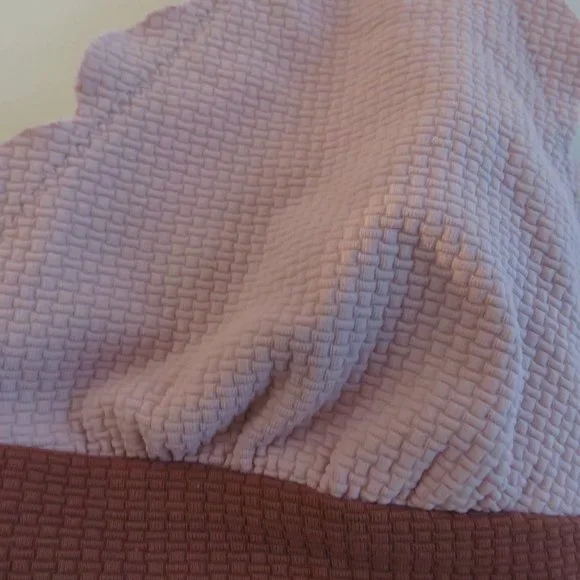 MARYSIA Santa Clara Scalloped Light Pink Textured Triangle Bikini Top - Sz XS - Picture 6 of 16